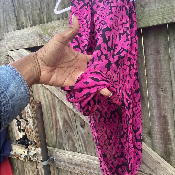 Heart to heart P!nk animal print twisted up blouse size M - Picture 4 of 7